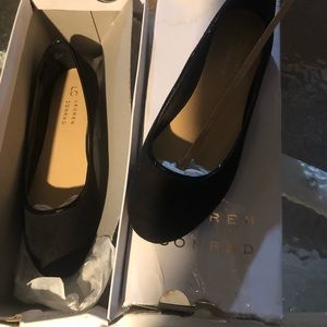 Lauren Conrad black suede ballet flat
